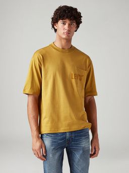 Levi's - Mustard Solid Crew Neck T-shirt
