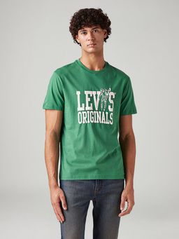 Levi's - Green Typography Crew Neck T-shirt