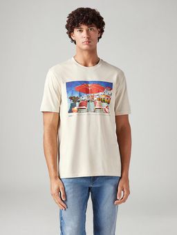 Levi's - Off White Graphic Crew Neck T-shirt