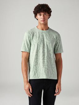 Levi's - Green Self Design Crew Neck T-shirt