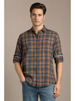 Louis Philippe - Multi-Color Checks Collar Neck Shirt