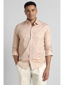 Simon Carter - Peach Paisley Collar Neck Shirt