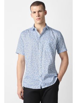 Van Heusen - Blue Floral Collar Neck Shirt