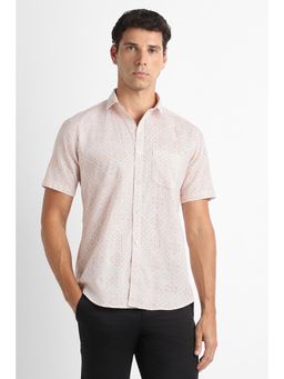 Van Heusen - Pink Printed Collar Neck Shirt