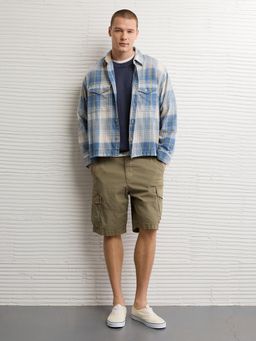 American Eagle - Blue Checks Collar Neck Shirt