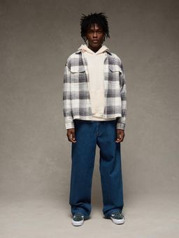 American Eagle - Grey Checks Collar Neck Shirt