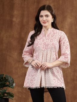 Nayam by lakshita - Women's Pink Printed Cotton Tunic