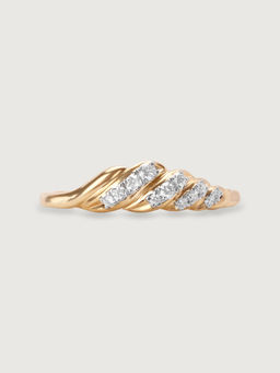 Mia by Tanishq - Botanical Tendril 18 Kt Gold & Diamond Ring