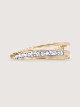 Mia by Tanishq - Twined Radiance 14 Kt Gold & Diamond Ring