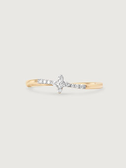 Mia by Tanishq - Twilight Twinkle 14 Kt Gold & Diamond Finger Ring