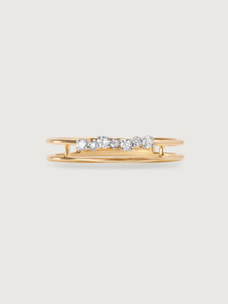 Mia by Tanishq - Sleek Splendor 14 Kt Gold & Diamond Finger Ring
