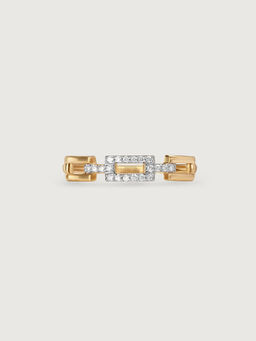 Mia by Tanishq - Stellar Link 18 Kt Gold & Diamond Finger Ring