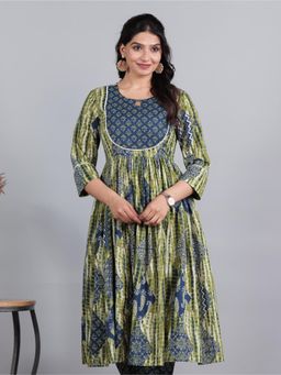 ARAMYA - Multi-Color Soft Cotton Printed Kurta for Women