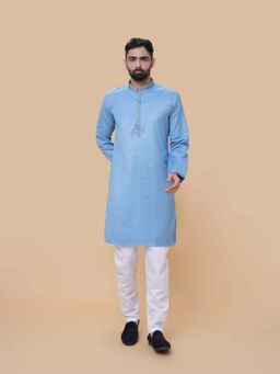 EKATVA ETHNIC - Men Blue Kurta with Pant