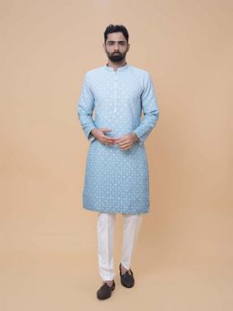 EKATVA ETHNIC - Men Blue Kurta with Pant