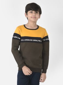 CRIMSOUNE CLUB - Boys Olive Brooklyn Sweatshirt