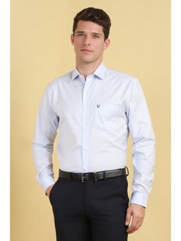 Allen Solly - Men Light Blue Slim Fit Print Full Sleeves Formal Shirt