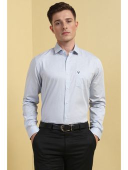 Allen Solly - Men White Slim Fit Print Full Sleeves Formal Shirt