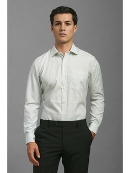 Louis Philippe - Men Grey Classic Fit Check Full Sleeves Formal Shirt