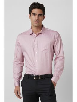 Van Heusen - Men Pink Slim Fit Print Full Sleeves Party Shirt