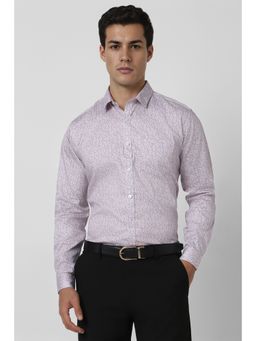 Van Heusen - Men Lilac Slim Fit Print Full Sleeves Party Shirt