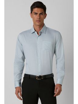 Van Heusen - Men Grey Slim Fit Print Full Sleeves Wedding Shirt