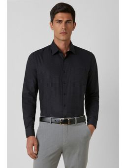 Van Heusen - Men Grey Slim Fit Print Full Sleeves Wedding Shirt