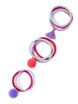 Accessorize London - Girls Pom Ombre Pony Pack