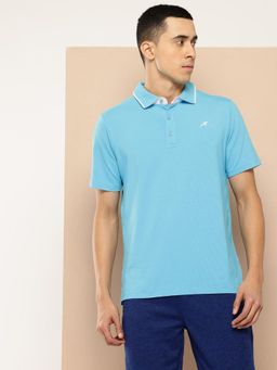 Alcis - Men Blue Solid Golf Polo T-Shirt