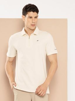 Alcis - Men Cream Soft Signature Polo T-Shirt