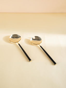 Freedom Tree - Phases Salad Server Set Charcoal