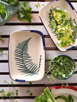 Freedom Tree - Wonderland Ceramic Nut Tray Blue Set Of 2