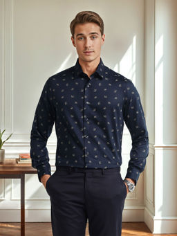 Arrow - Men Blue Printed Shirt