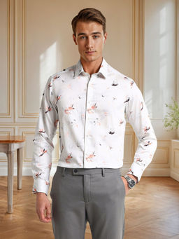 Arrow - Men White Printed Shirt