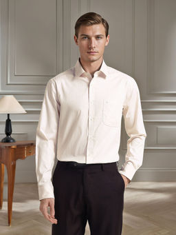 Arrow - Men Beige Solid Shirt