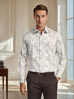 Arrow - Men White Printed Shirt