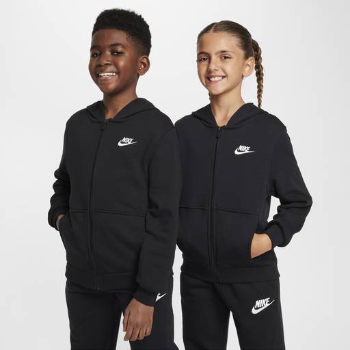 Nike Club Fleece - Older Kids' French Terry Full-Zip Hoodie