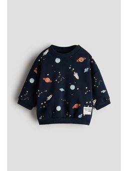 H&M - Boys Blue Printed Sweatshirt