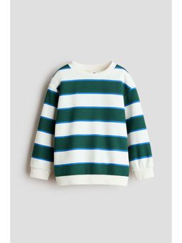 H&M - Boys White Printed Brushed-Inside Sweatshirt