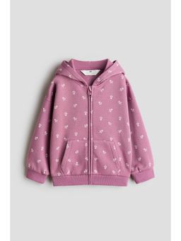 H&M - Girls Multi-Color Oversized Brushed-Inside Zip-Through Hoodie