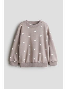 H&M - Girls Beige Brushed-Inside Sweatshirt