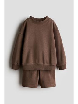 H&M - Boys Brown 2-Piece Sweatshirt Set