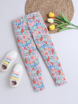Bright Star Kids Wear - Girls Floral Printed Streachable Leggings