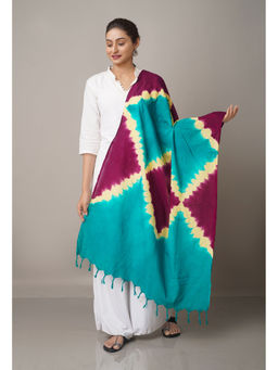 Unnati Silks - Women Aqua Tie and Dye Dupatta