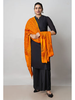 Unnati Silks - Women Mustard Printed Dupatta
