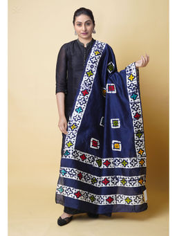 Unnati Silks - Women Navy Blue Printed Dupatta