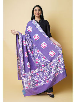 Unnati Silks - Women Purple Printed Dupatta