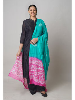 Unnati Silks - Women Green Tie and Dye Dupatta