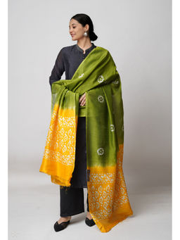 Unnati Silks - Women Green Tie and Dye Dupatta