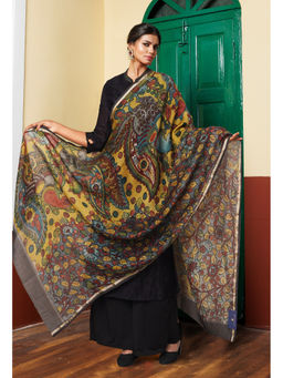 Unnati Silks - Women Yellow Floral Dupatta